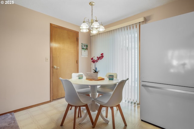 1616 N Johnson Dr, Newberg, OR 97132 - dining area featuring light floors and a chandelier
