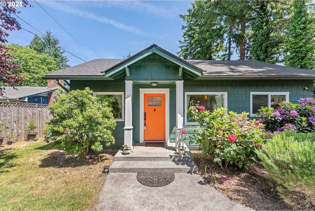 4104 SE 136th Ave, Portland, OR 97236 - view of front of house with a shingled roof