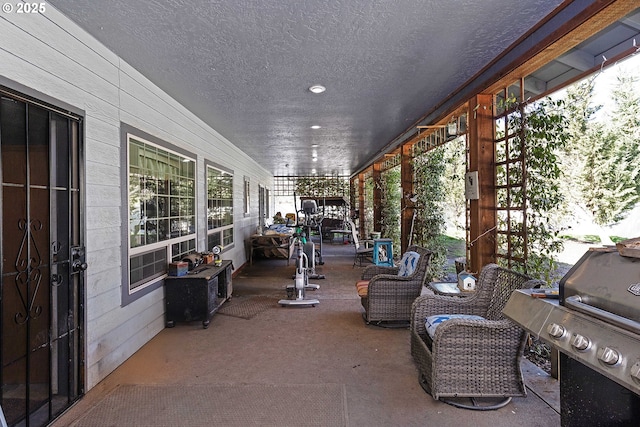 view of patio / terrace featuring grilling area