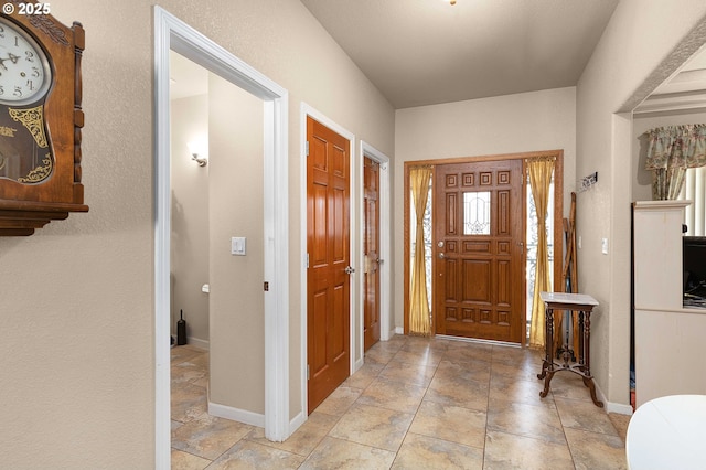 entrance foyer with baseboards