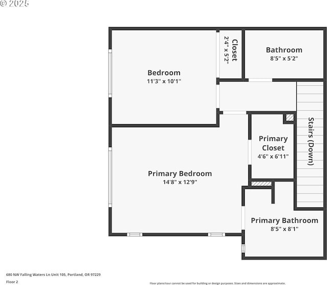 680 NW Falling Waters Ln Unit 105, Portland, OR 97229 - view of room layout