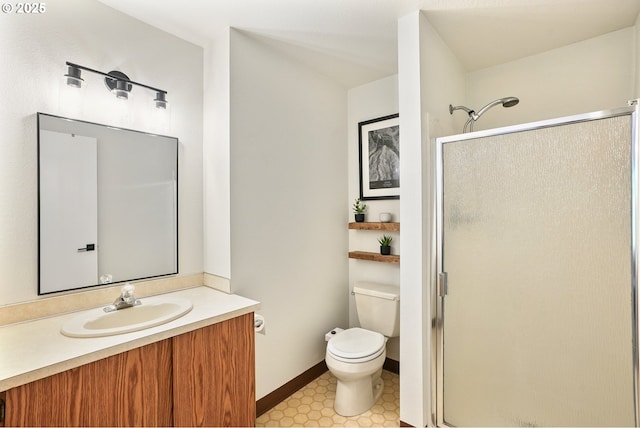 16905 Webster Rd, Gladstone, OR 97027 - full bath with a stall shower, vanity, toilet, and baseboards