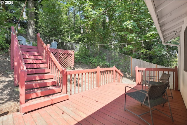 16905 Webster Rd, Gladstone, OR 97027 - wooden terrace with stairway