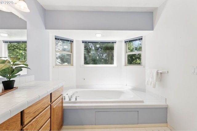 12028 SW Lesser Rd, Portland, OR 97219 - bathroom featuring vanity and a garden tub