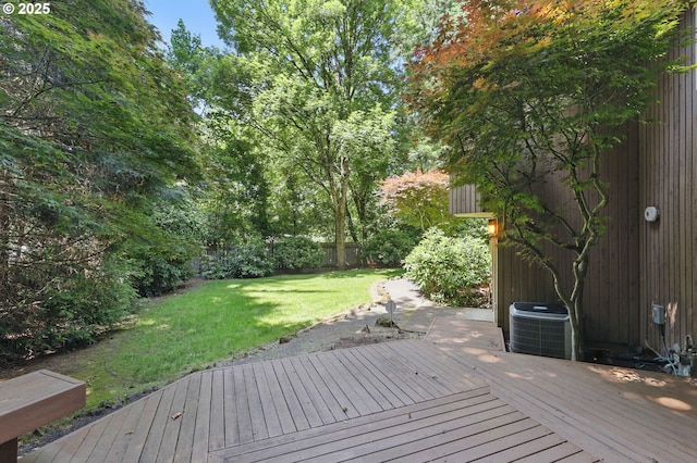 12028 SW Lesser Rd, Portland, OR 97219 - wooden deck with central AC
