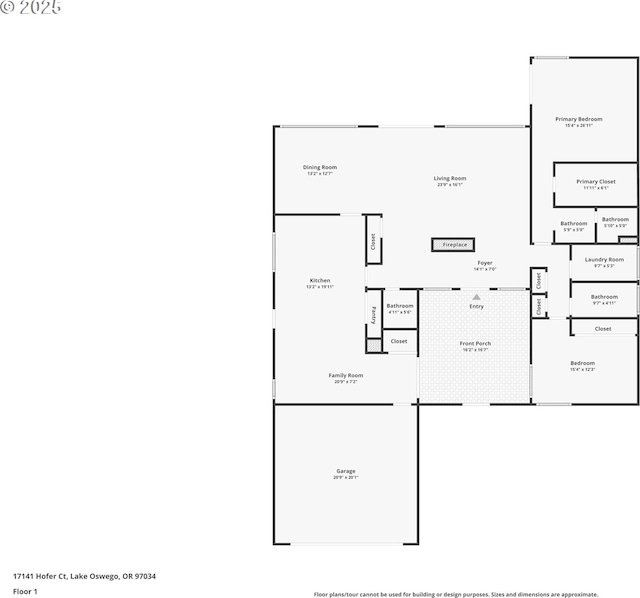 17141 Hofer Ct, Lake Oswego, OR 97034 - view of floor plan / room layout