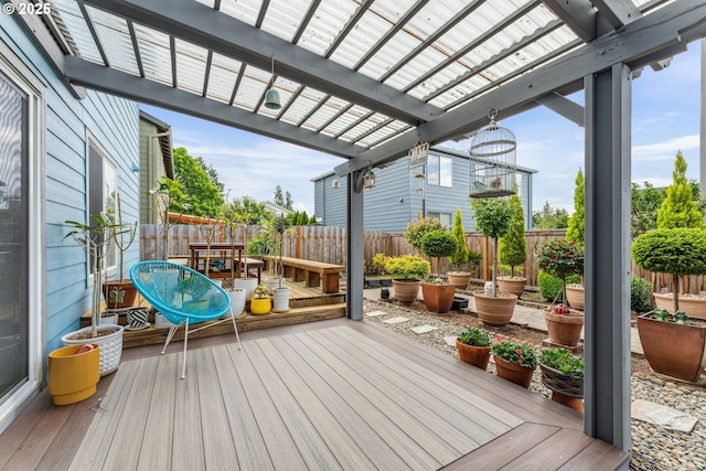 17948 SW Robert Ln, Beaverton, OR 97078 - deck with a pergola and a fenced backyard