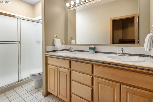 18144 Maury Mountain Ln, Sunriver, OR 97707 - bathroom with a sink, a stall shower, and toilet