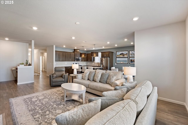 1939 Branch Creek Dr, Longview, WA 98632 - living area featuring recessed lighting and wood finished floors