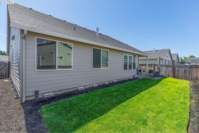 1939 Branch Creek Dr, Longview, WA 98632 - rear view of house featuring crawl space, a fenced backyard, and a patio area