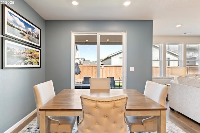 1939 Branch Creek Dr, Longview, WA 98632 - dining area featuring wood finished floors and recessed lighting