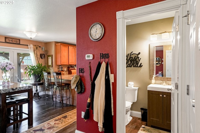 216 Churchill Downs St, Albany, OR 97322 - dining space featuring dark wood-style floors and french doors