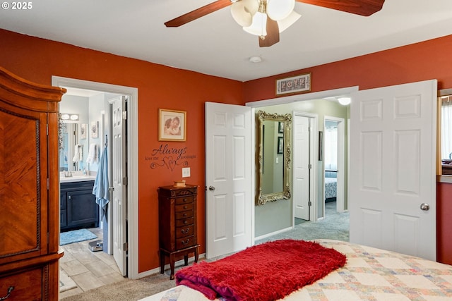 216 Churchill Downs St, Albany, OR 97322 - bedroom featuring ensuite bathroom and ceiling fan