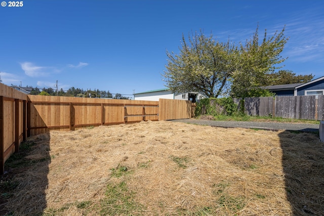 view of fenced backyard
