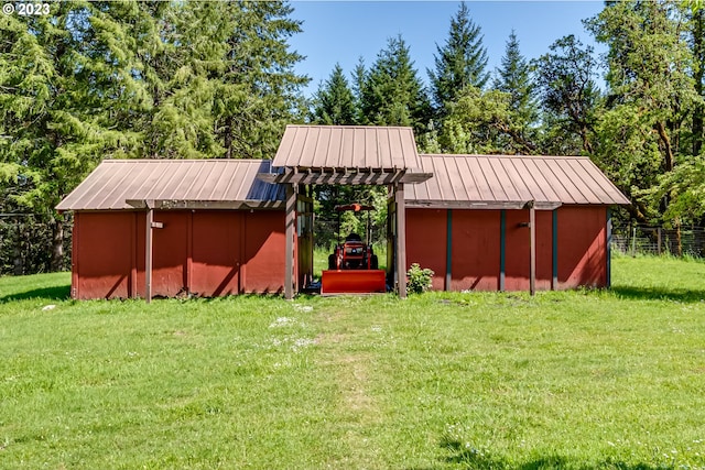 view of shed