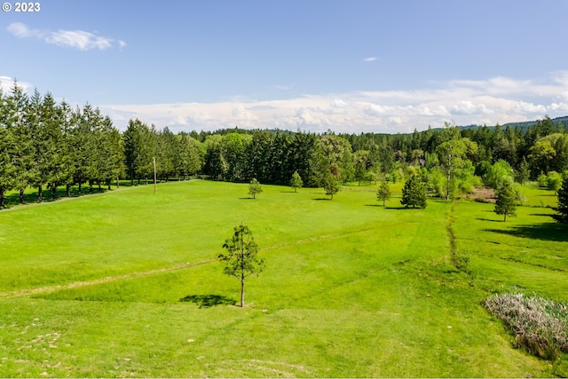 view of landscape featuring a rural view