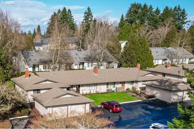 aerial view featuring a residential view