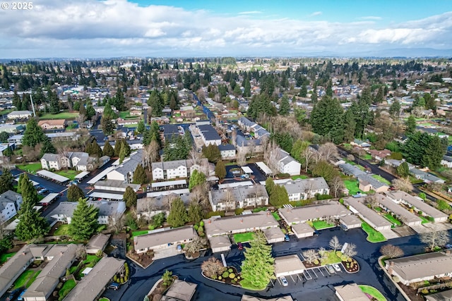 drone / aerial view with a residential view