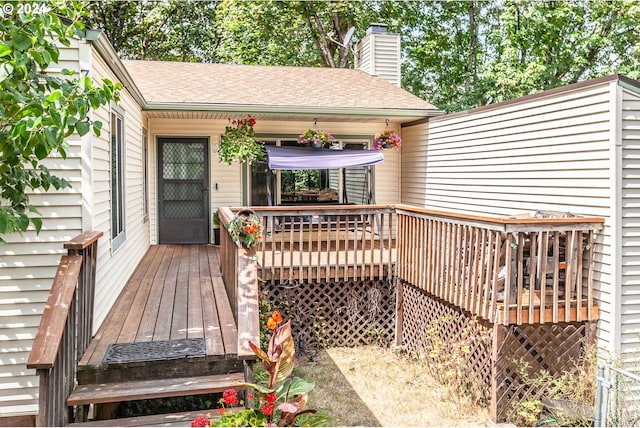 view of wooden deck