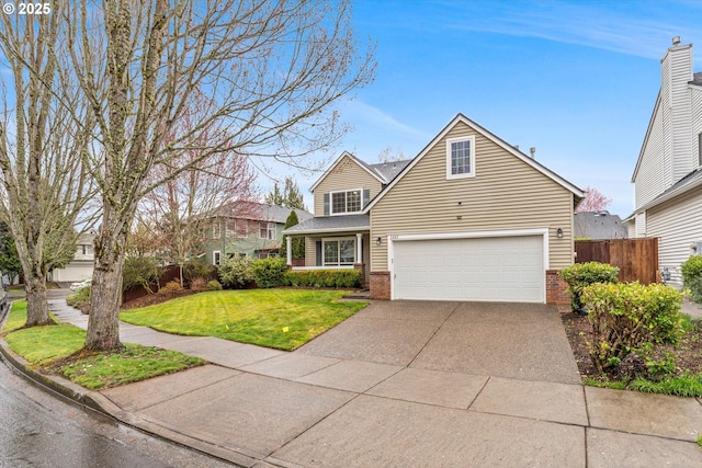 2462 NE 11th Ave, Hillsboro, OR 97124 - traditional-style house with brick siding, concrete driveway, and an attached garage