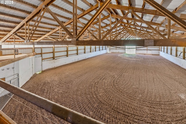 view of horse barn