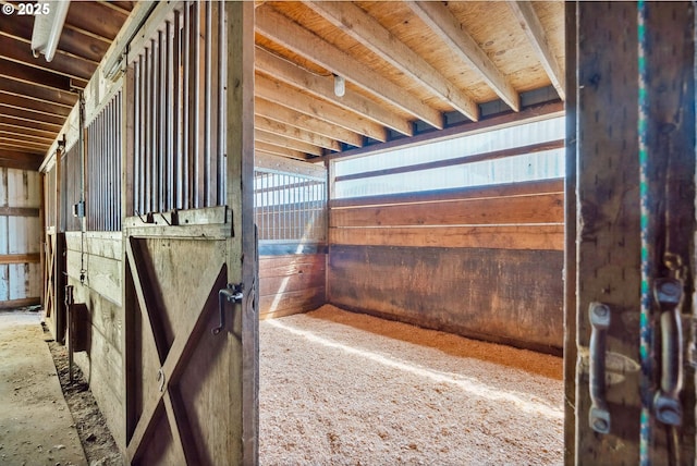 view of horse barn