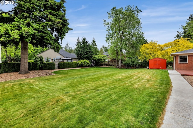 1815 SE 97th Ave, Vancouver, WA 98664 - view of yard with a storage unit and an outdoor structure