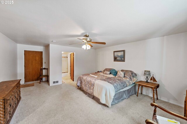 91256 Cape Arago Hwy, Coos Bay, OR 97420 - bedroom featuring carpet, ceiling fan, and baseboards