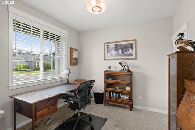 view of carpeted office