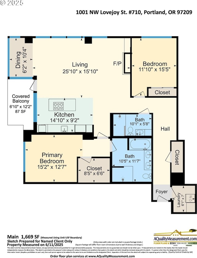 1001 NW Lovejoy St Unit 710, Portland, OR 97209 - view of floor plan / room layout