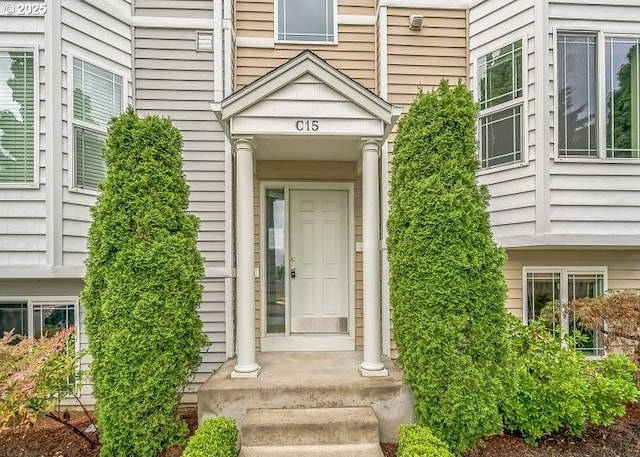 view of doorway to property