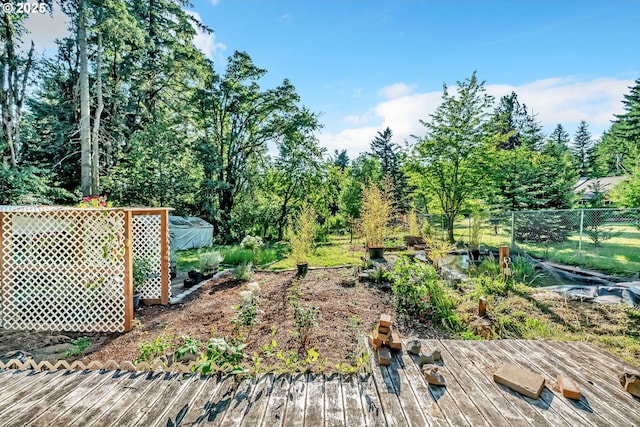 32739 Taylor Butte Rd, Cottage Grove, OR 97424 - view of yard with a wooden deck and view of scattered trees