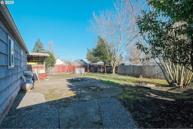 view of yard featuring a patio