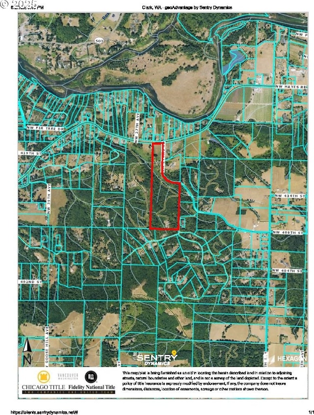 40920 NW Maple Ridge Rd, Woodland, WA 98674 - map / location with property boundaries highlighted