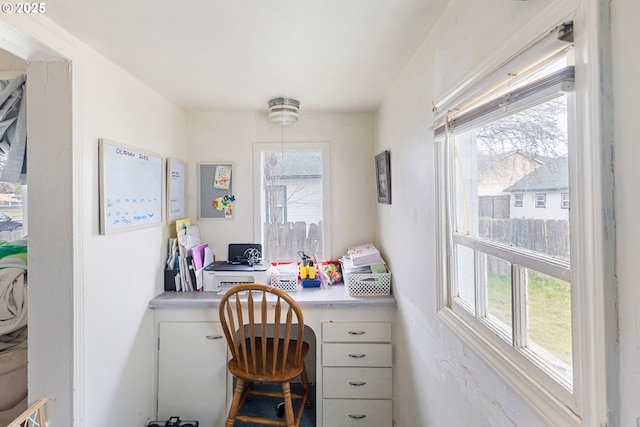 home office featuring plenty of natural light