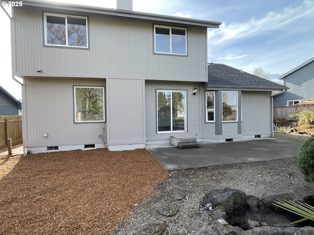 5145 Trevon St, Eugene, OR 97402 - back of property featuring a patio area and a shingled roof