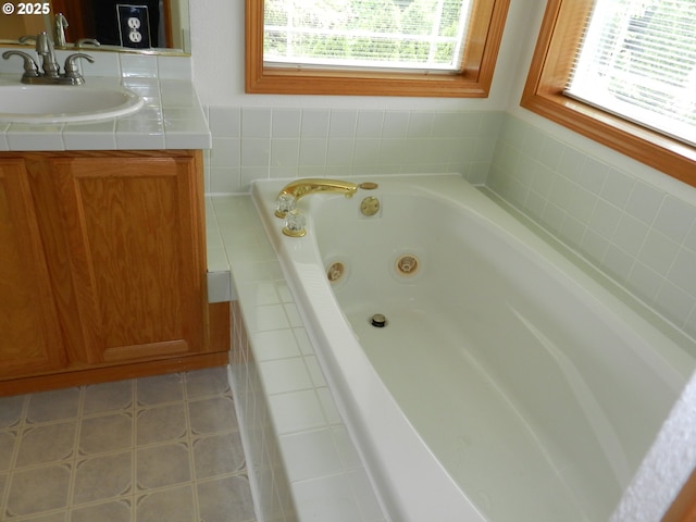31811 NW Belgium Ct, North Plains, OR 97133 - full bathroom featuring a jetted tub and vanity