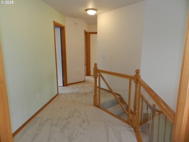 31811 NW Belgium Ct, North Plains, OR 97133 - hallway featuring an upstairs landing and carpet flooring