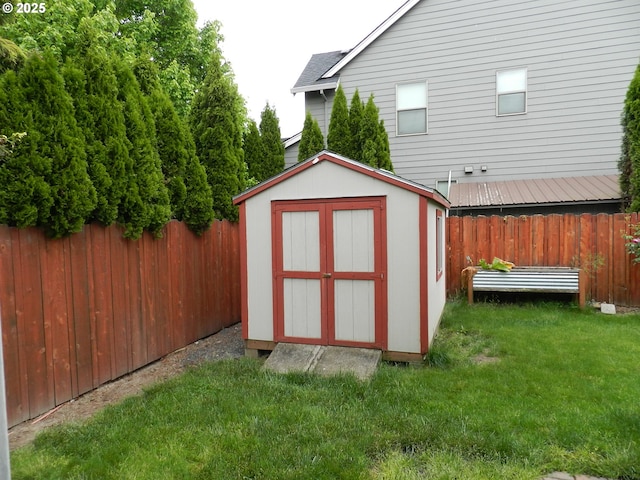 31811 NW Belgium Ct, North Plains, OR 97133 - view of shed featuring a fenced backyard