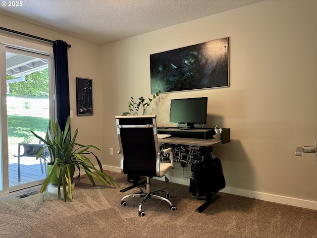 24035 SW Mountain Creek Rd, Sherwood, OR 97140 - office featuring carpet, a textured ceiling, and baseboards