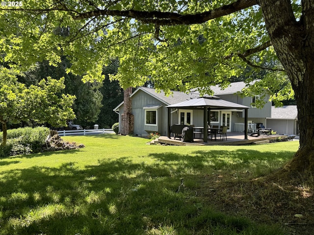 24035 SW Mountain Creek Rd, Sherwood, OR 97140 - view of yard featuring french doors and a patio