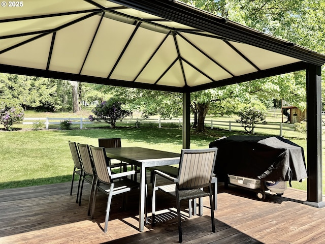 24035 SW Mountain Creek Rd, Sherwood, OR 97140 - deck with outdoor dining area and a grill