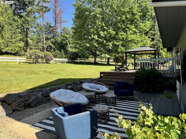 24035 SW Mountain Creek Rd, Sherwood, OR 97140 - view of yard featuring a gazebo and view of scattered trees
