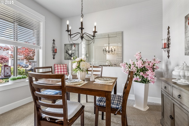 52152 Casswell Dr, Scappoose, OR 97056 - dining space with a chandelier and light carpet