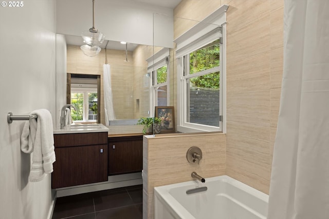 4000 NE Hassalo St, Portland, OR 97232 - full bathroom featuring a bath, tile patterned flooring, and vanity