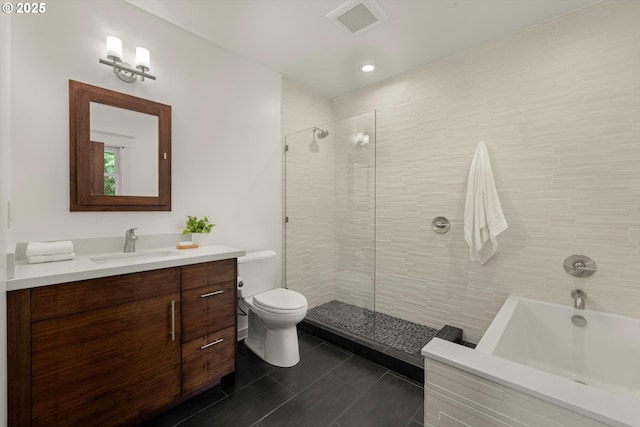 4000 NE Hassalo St, Portland, OR 97232 - full bathroom featuring a tile shower, toilet, vanity, and a bathtub