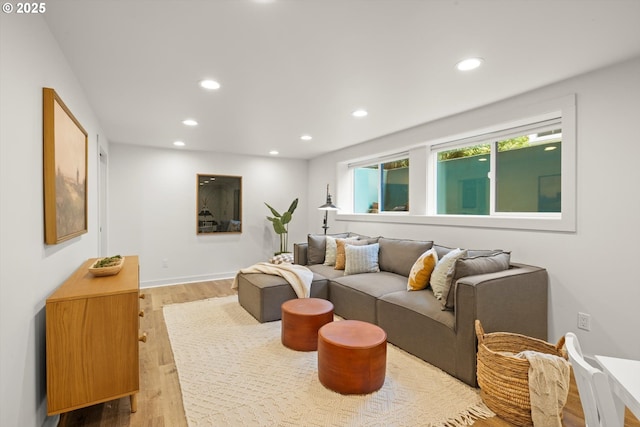 4000 NE Hassalo St, Portland, OR 97232 - living area with light wood-type flooring and recessed lighting