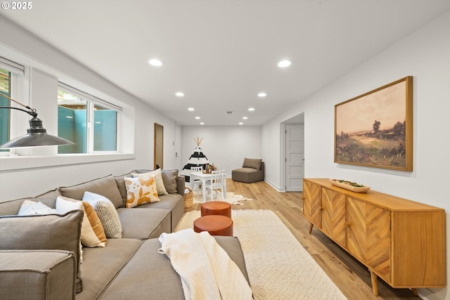 4000 NE Hassalo St, Portland, OR 97232 - living room featuring recessed lighting and light wood finished floors