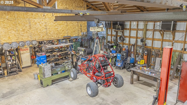 217 Mulkey Ln, Ariel, WA 98603 - garage with a workshop area