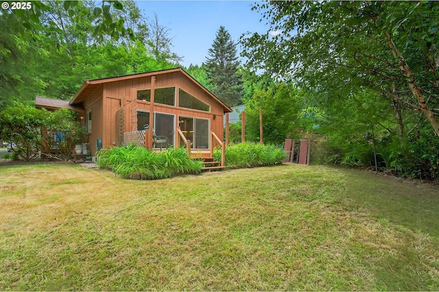 10268 Field Crest Dr, Birkenfeld, OR 97016 - back of house with a yard